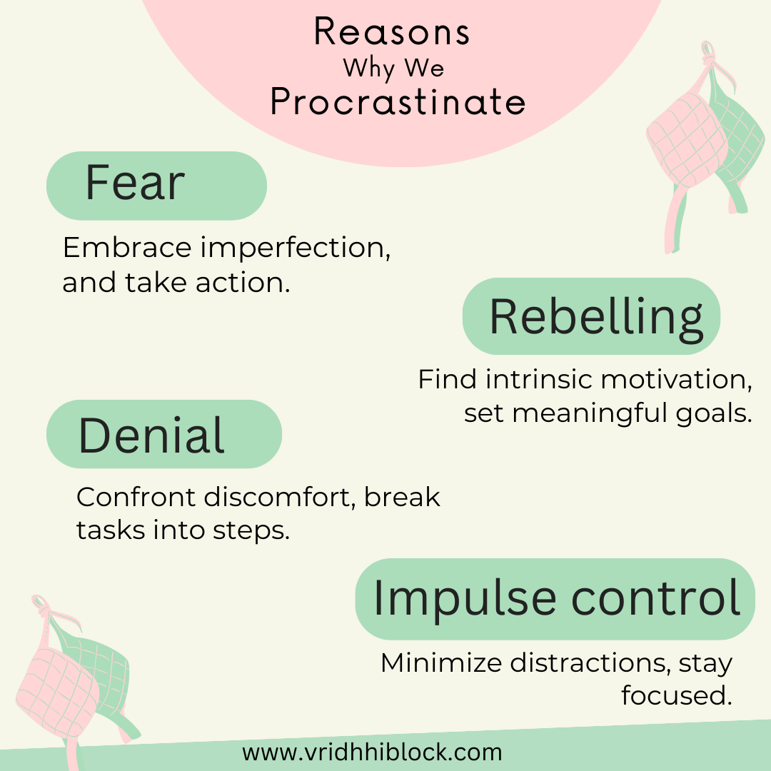 Psychological reasons why people procrastinate - which help people to overcome procrastination