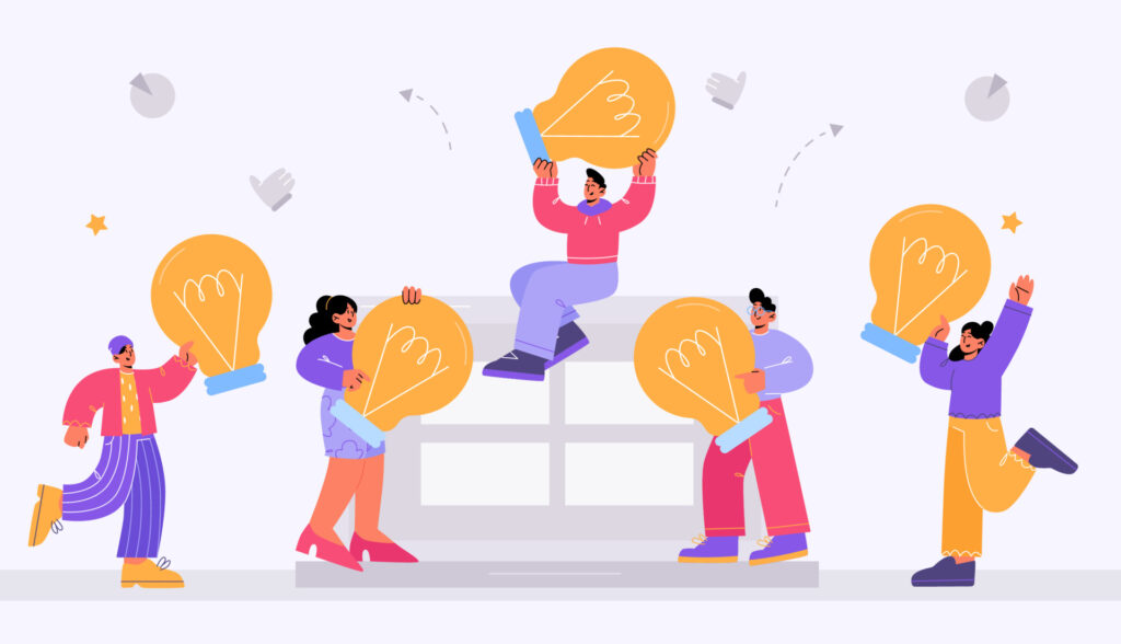 Entrepreneurship idea generation and business strategy vectors