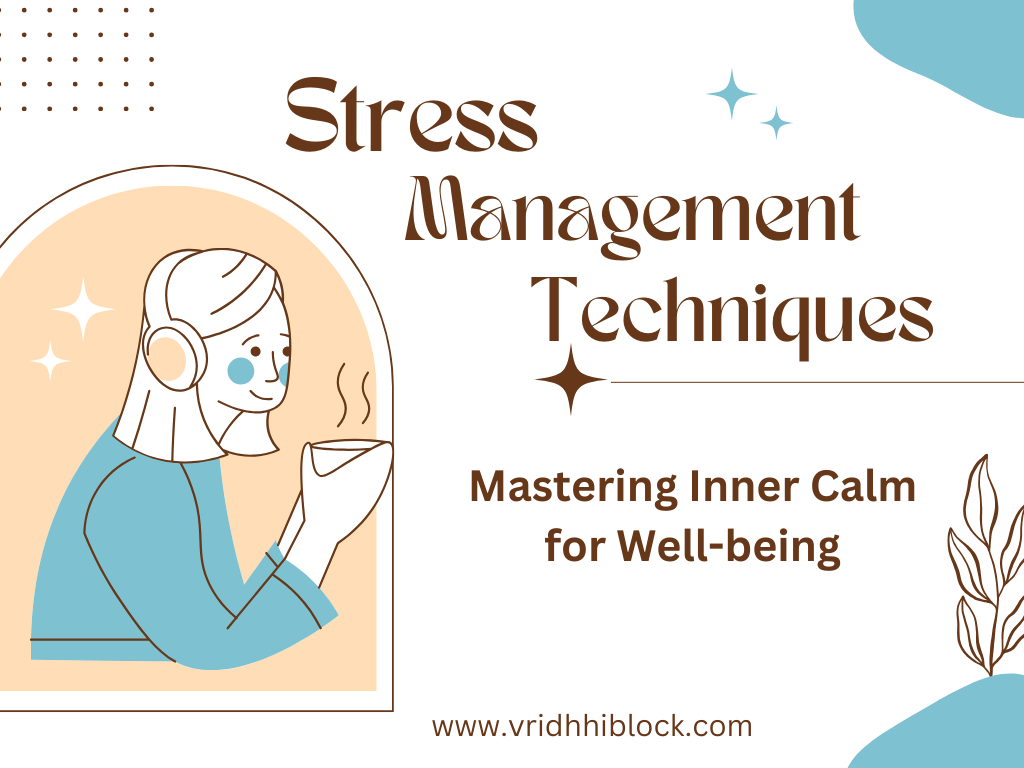 Illustration of a person meditating peacefully in nature, symbolizing stress relief and inner calm through mindfulness and balance.