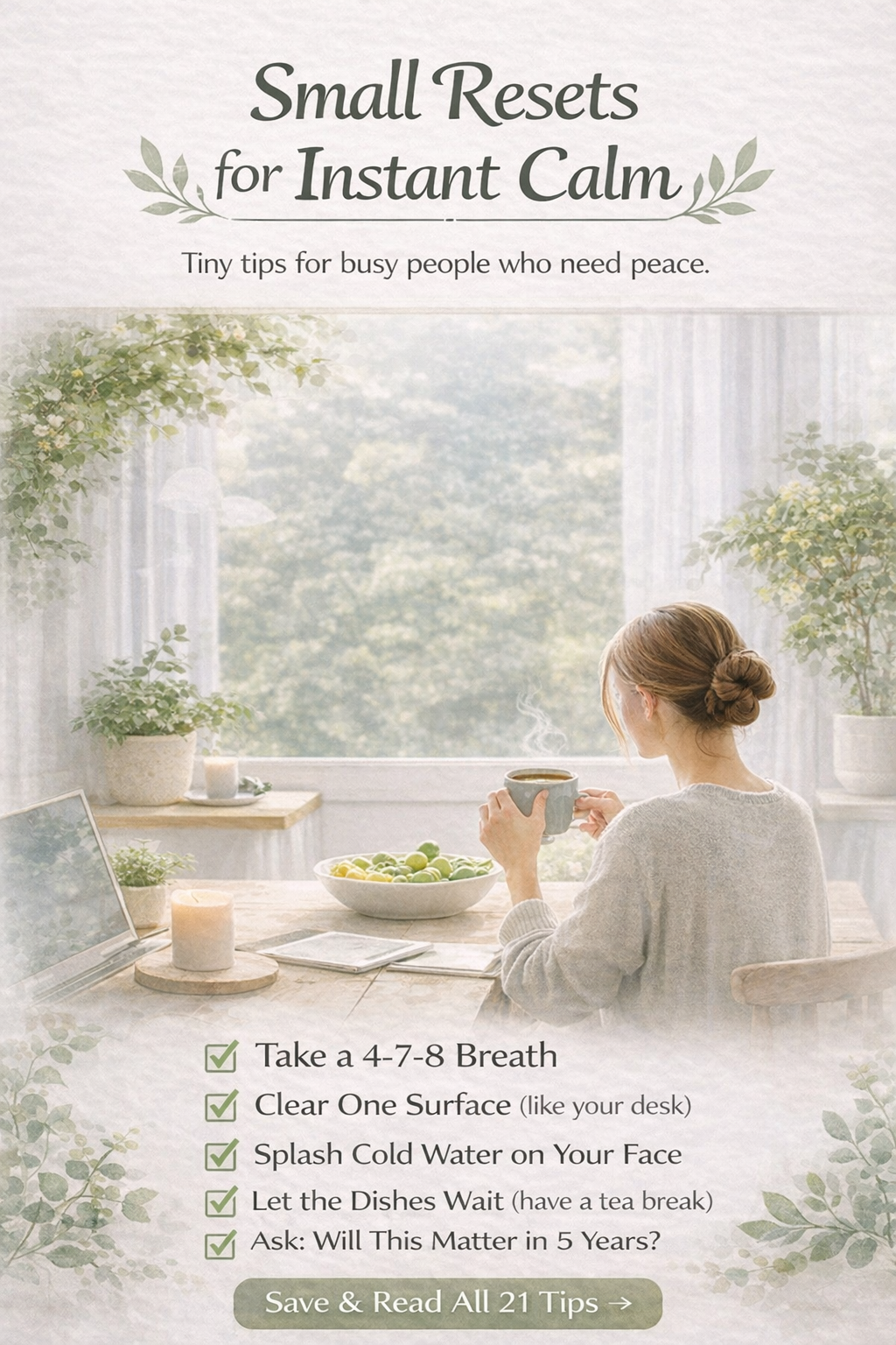 Peaceful mindset tips for busy people